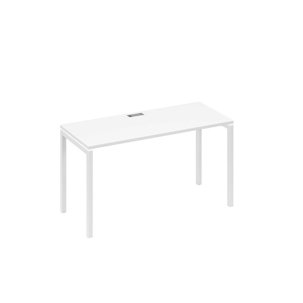 Стол письменный на металлокаркасе DUE A4 А4 Б2 004 БП белый премиум / металлокаркас белый - Вид 1