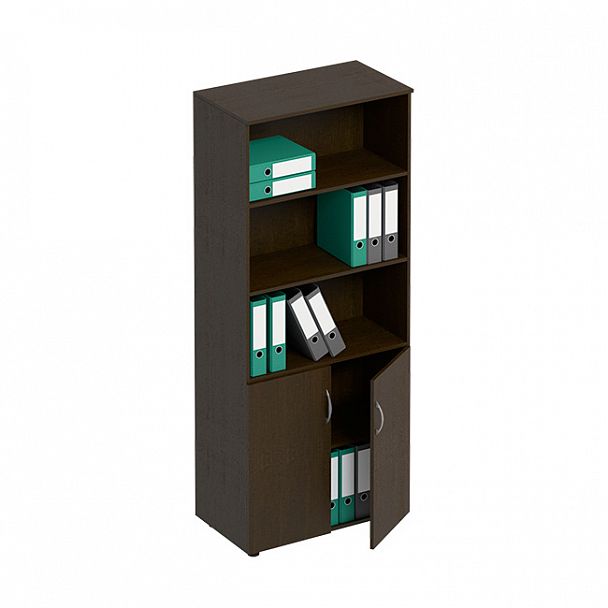 Шкаф для документов открытый "Формула" ФР 305 венге темный - Вид 1