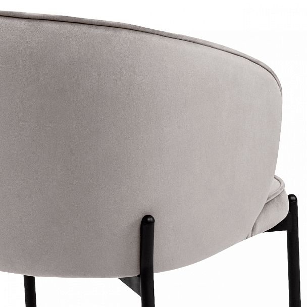 Комплект кухонных стульев Миэль светло-серый велюр/черный, 4 шт. - Вид 9