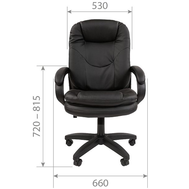 Кресло CHAIRMAN 668LT, экокожа, серый - Вид 4