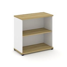 Concept Стеллаж 1 широкая секция, 2 ниши CN.STS-210 Дуб Винченцо/Белый Бриллиант/Металл Черный 836*420*818 - Фото предпросмотра