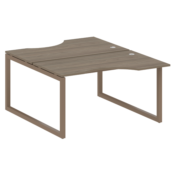 Metal System Quattro Р. ст. криволинейная на О-образном м/к 50БО.РАС-СА-2.2 Вяз/Мокко металл 1400*1835*750 - Вид 1