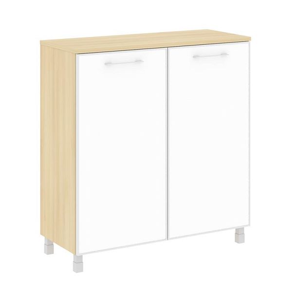 Ялта Шкаф квадратный LT.SD-1.4 R white Акация Лорка/Стекло White 1098*452*1168 - Вид 1