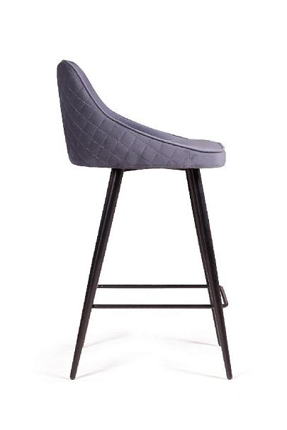 Стул полубарный Neo ромб, бархат серый 27 - Вид 3