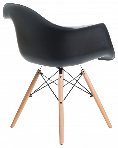 Стул обеденный DOBRIN DAW (ножки светлый бук, цвет сиденья чёрный) - Вид 4