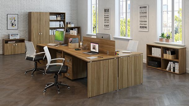 Стол письменный Tess Wood 160x80x75 орех - Вид 9