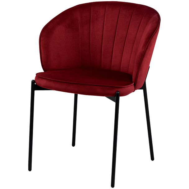 Комплект кухонных стульев Миэль бордовый велюр/черный, 4 шт. - Вид 1