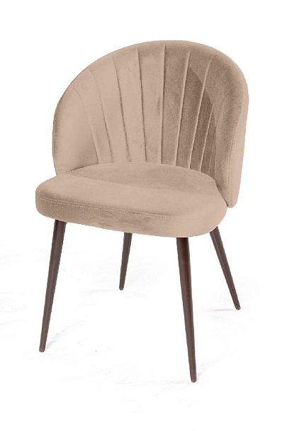 Стул Mont Blanc, бархат бежевый 5 / черный конус - Вид 2