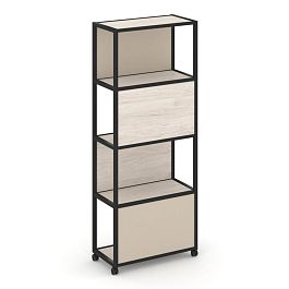 Shelf Mobile Стеллаж 5 уровней 1 секция VR.LT-STK-504.10 Денвер Светлый/Металл Черный/W-04 1000*400*2000 - Фото предпросмотра