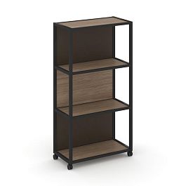 Shelf Mobile Стеллаж 4 уровня 1 секция VR.LT-STK-404.10 Дуб Аризона/Металл Черный/W-25 1000*400*1523 - Фото предпросмотра