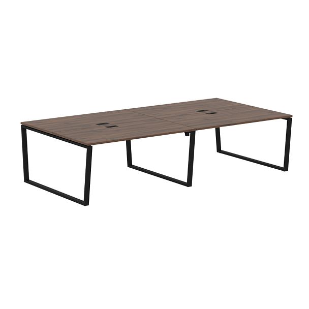 Стол 4-х местный EVWST 3116 Дуб Денвер тёмный/Черный 3126х1606х750 EDIS - Вид 1