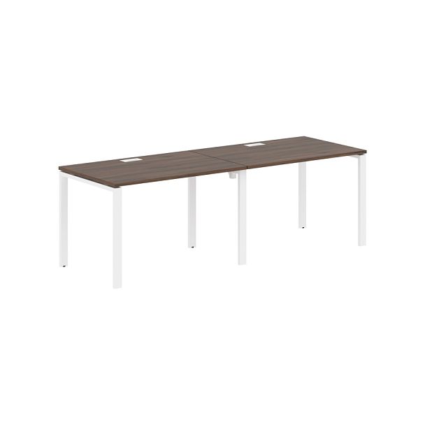 Стол 2-х местный EUWST 2380 Дуб Денвер тёмный/Белый 2326х800х750 EDIS - Вид 1