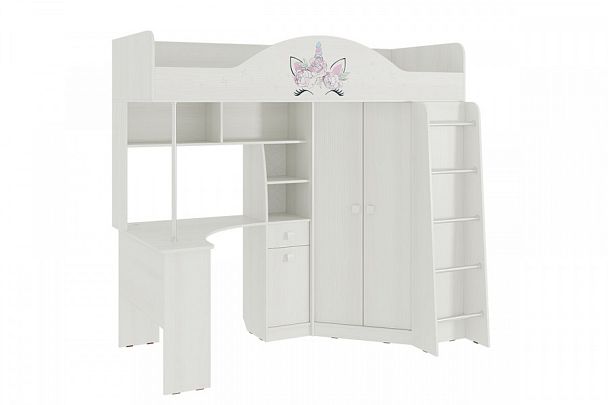 Набор мебели Фэнтези (Детский комплекс) MDF-08.1747 белый рамух - Вид 1