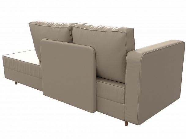Кушетка Прайм левый (полностью экокожа бежевая) - Вид 7