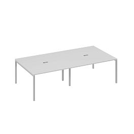 Стол 280 переговорный на каркасе DUE A4 А4 Б2 135-2 БП серый / металлокаркас серый - Фото предпросмотра