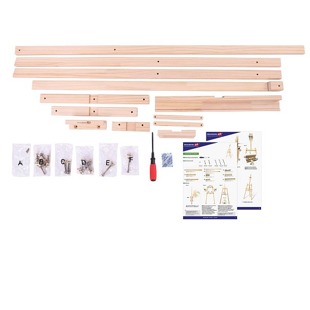 Мольберт напольный из сосны Лира, 170х55х70 см, высота холста до 107 см, BRAUBERG ART CLASSIC, 192260 - Вид 9