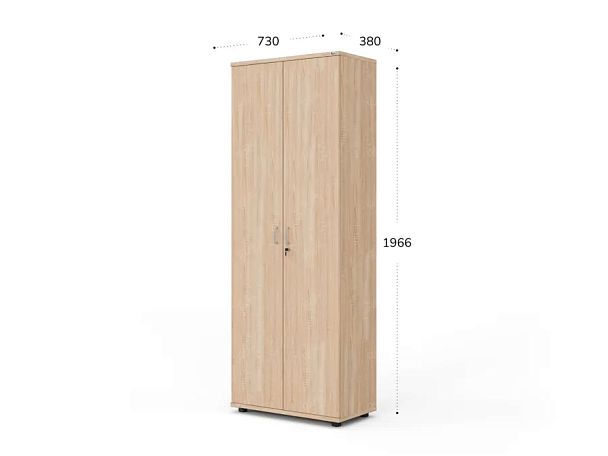 UNITY РШ3-02 ДУБ СОНОМА Закрытый шкаф Прямой 730x380x1966 - Вид 7