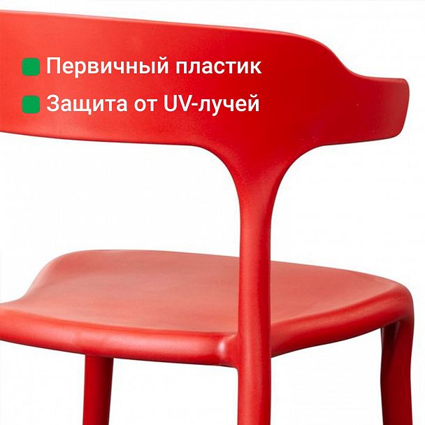 Стул Leo, первичный пластик красный, стопируемый - Вид 11