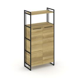 Rift Шкаф 4 ниши широкий RF.SS-43 Дуб Винченцо/Металл Черный 798*396*1648 - Фото предпросмотра