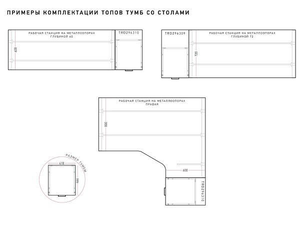 Эргономичный стол левый Trend Metal 160x120x75 белый - Вид 36