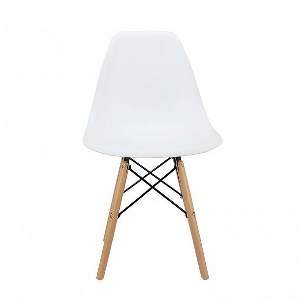 Стулья BRABIX "Eames CF-010", КОМПЛЕКТ 4 шт., пластик белый, опоры дерево/металл, 532630, 2033A - Вид 9