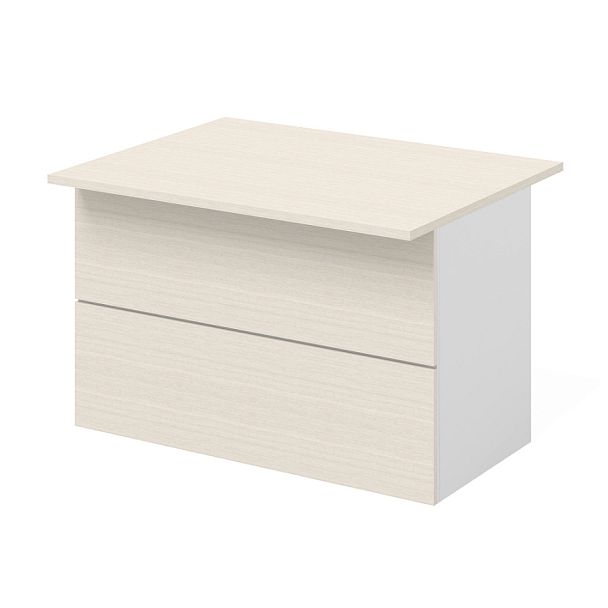 Модуль стойки-ресепшн прямой низкий "Торонто"  ПК-ТРН-СКР120Х93/Н-В1-876 дуб альпийский - Вид 1