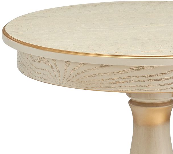 Столик кофейный Вэлт D60х60х66 Слоновая кость с золотой патиной - Вид 3