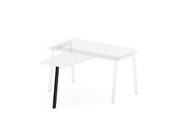 MATRIX 121В304 Стол приставной 600х800х775 Белый/Темно-серый - Фото предпросмотра