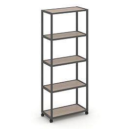 Shelf Mobile Стеллаж 5 уровней 1 секция VR.LT-STK-501.10 Дуб Аттик/Металл Антрацит 1000*400*2000 - Фото предпросмотра