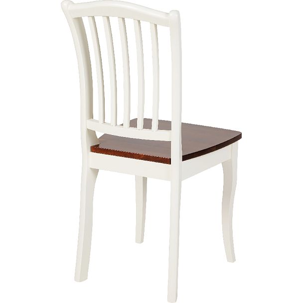 Стул деревянный с жестким сиденьем Элин Слоновая кость/Темный орех - Вид 4
