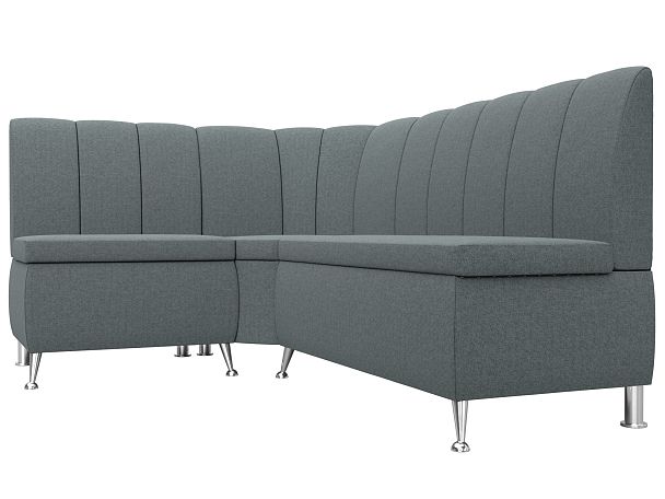 Диван кухонный угловой Кантри левый угол Рогожка серый - Вид 3