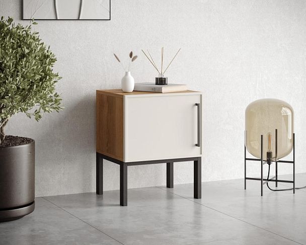 Тумбочка с дверкой Nicole NLN08 Белый - Вид 3