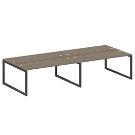 Metal System Quattro Р. ст. на 4 раб. места на О-образном м/к 50БО.СМ-4.5 Вяз/Антрацит металл 3600*1475*750 - Фото предпросмотра