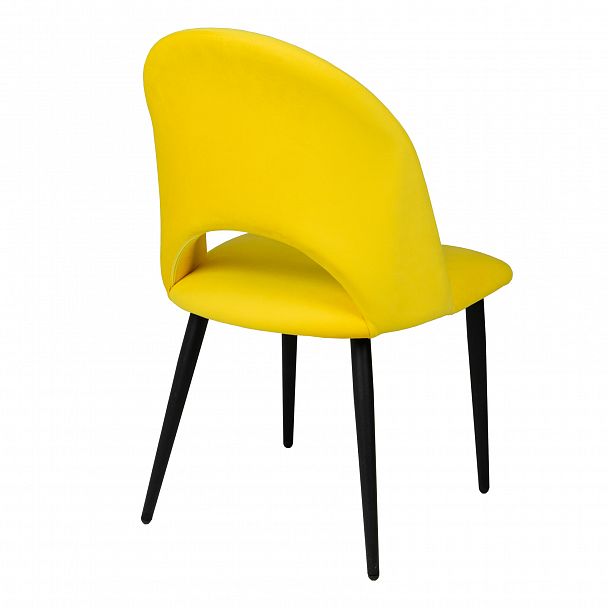 Стул Игнис, ножки черные, велюр желтый - Вид 5
