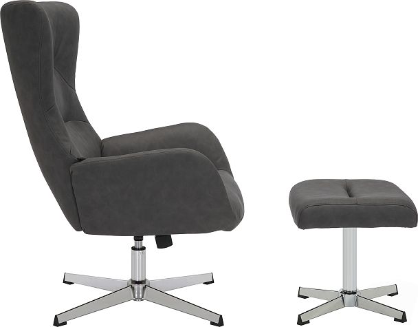 Кресло мягкое Everprof Apple (Эпл) Ткань Темно-серый - Вид 3