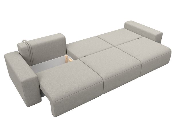 Диван прямой Лига-036 НПБ Классик Лонг Рогожка бежевый - Вид 9