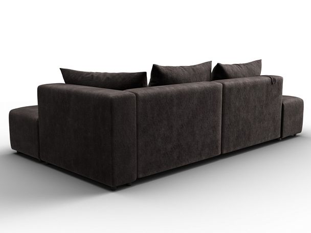 Диван угловой Лига-103 НПБ угол правый Велюр коричневый - Вид 5