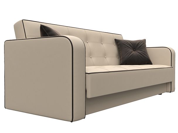 Диван-книжка Тур Экокожа\Велюр бежевый - Вид 3