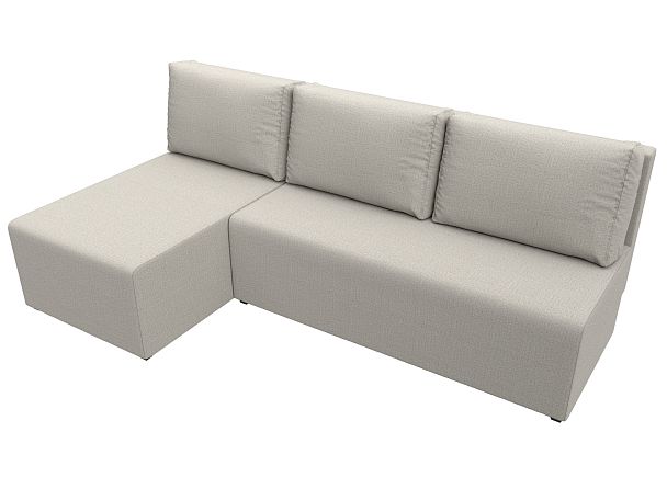 Диван угловой Поло левый угол Рогожка бежевый - Вид 5