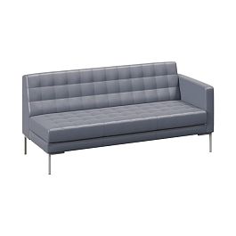 Forest Секция с подлокотником трехместная FR-SP-03 (L) Oregon 17/Металл Серый 1850*800*840 - Фото предпросмотра