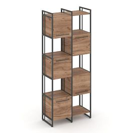 Rift Шкаф комбинированый RF.NS-003 Дуб Табак/Металл Антрацит 820*396*2010 - Фото предпросмотра