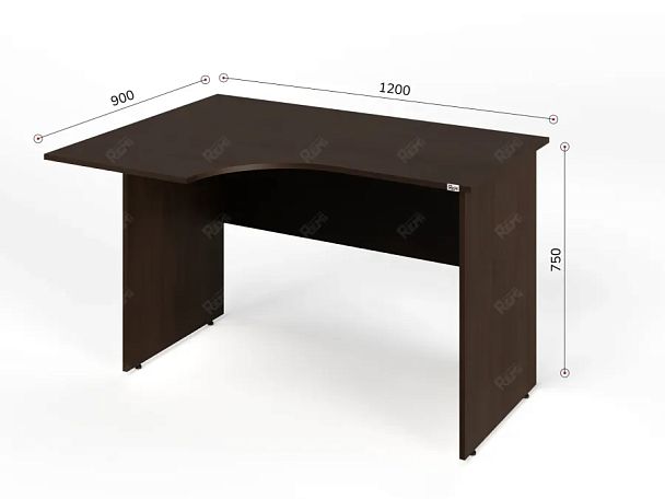 ЛАЙТ / LIGHT RLG004-12x9L Угловой стол 120x90x75 Венге - Вид 5