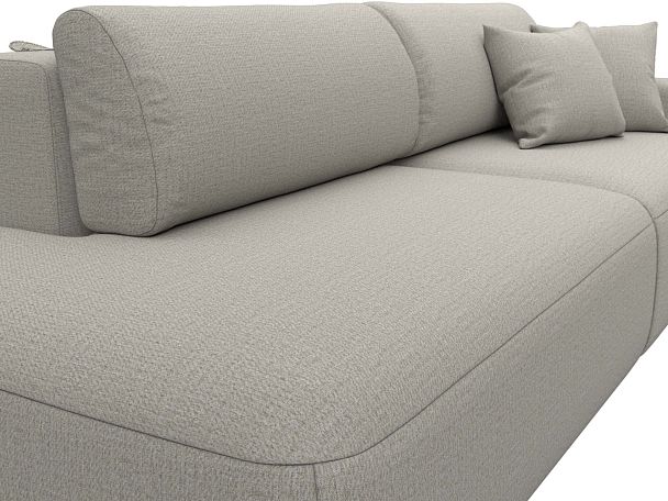 Диван прямой Лига-036 НПБ Модерн подлокотник справа Рогожка бежевый - Вид 4