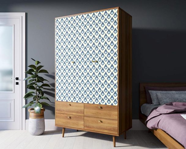 Шкаф трехстворчатый Berber принт 13 арт BB02/Print_13 - Вид 3