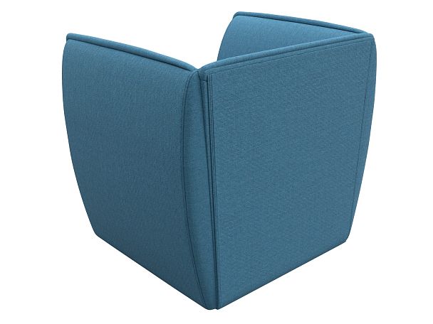 Кресло Бергамо Рогожка голубой - Вид 6