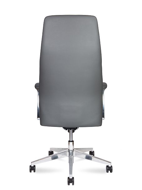 Кресло офисное / Nancy grey / алюминиевая  база / серая экокожа - Вид 5