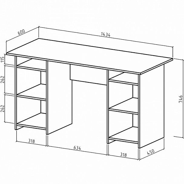 Стол письменный Лайт-6 - Вид 2
