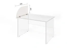 UNITY РПС-01-08 Дуб Молочный Перегородка скошенная 16х800х400 - Фото предпросмотра