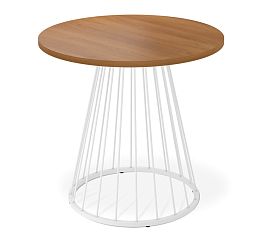 Стол Sheffilton SHT-TU85/TT80 ЛДСП белый муар/орех - Фото предпросмотра