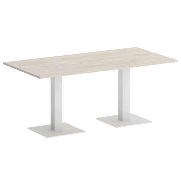 Home Office Стол прямоугольный VR.SP-5-180.2 Денвер светлый/Белый металл 1800*900*753 - Вид 1
